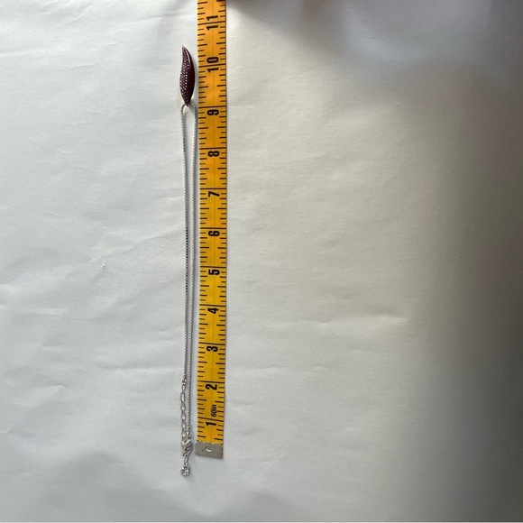 Swarovski Red Crystal Enamel Silver Tone Box Style Chain Pendant Necklace EUC - Picture 14 of 15